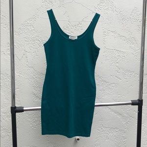 Teal body con dress